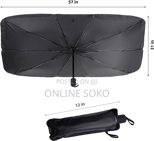Foldable Car Windshield Sunshade Umbrella Sun Shade Visor - thumbnail 4