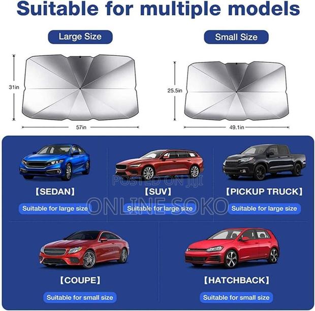 Foldable Car Windshield Sunshade Umbrella Sun Shade Visor - thumbnail 2