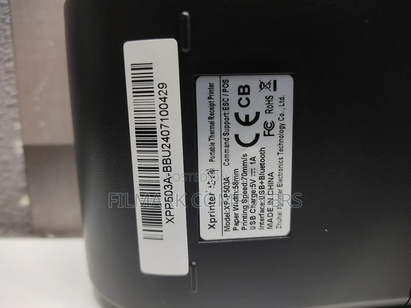 X Printer XP-P503A Wireless 58 Mm Bluetooth Receipt Printer