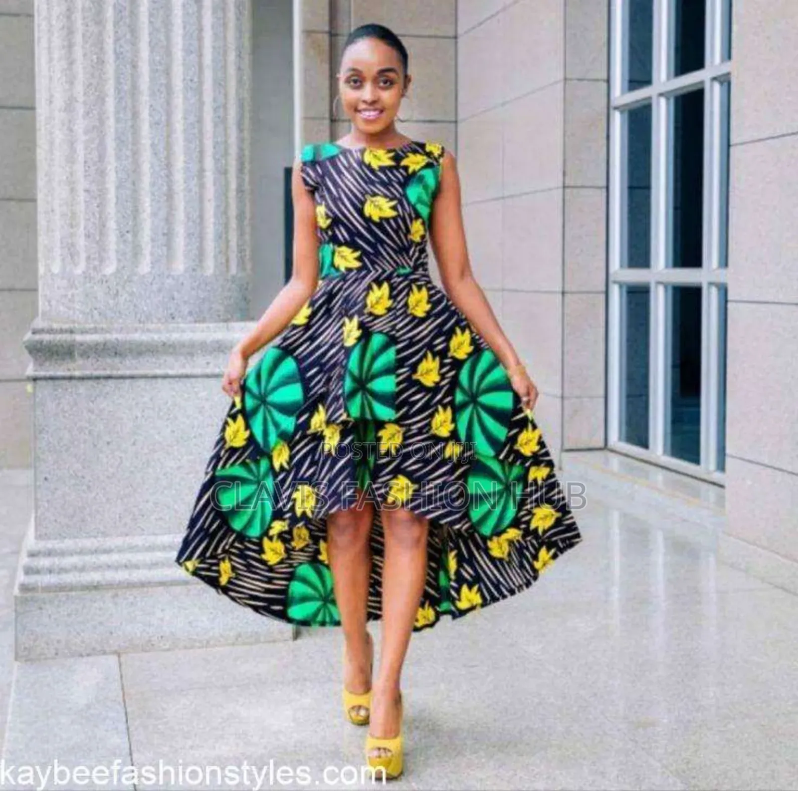 Ankara High Low Dress for Women