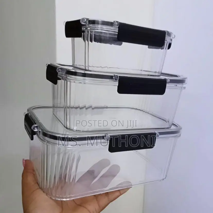 3 Pc Acrylic Food Containers