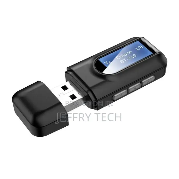 BT 5.0 Transmitter Receiver Tv and Radio- Black