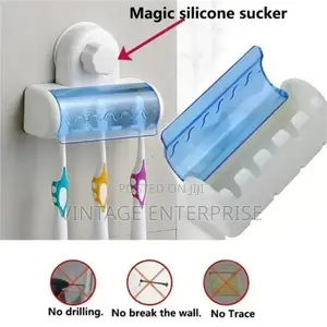 Transparent Suction Cup Toothbrush Holder