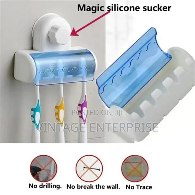 Transparent Suction Cup Toothbrush Holder - thumbnail 2
