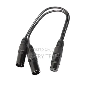 3 Pin XLR Audio Cable Female to 2 Male Y Splitter Adapter 1f