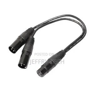 3 Pin XLR Audio Cable Female to 2 Male Y Splitter Adapter 1f
