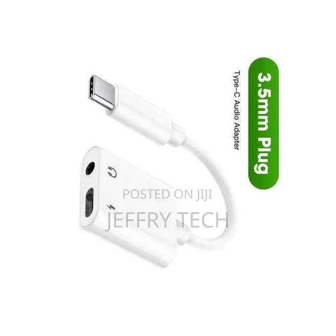 Dual Type C 3.5mm Jack Audio Headphone Adapter Plug for Sams