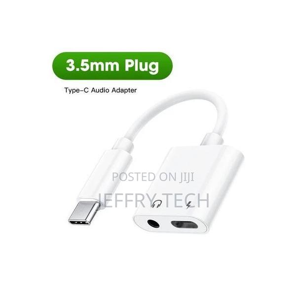 Dual Type C 3.5mm Jack Audio Headphone Adapter Plug for Sams