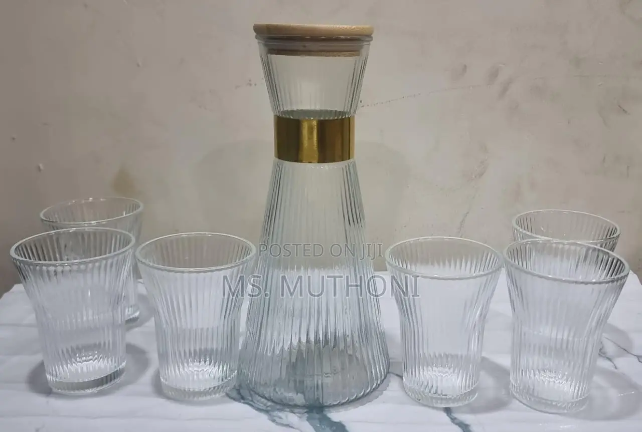 Clear Glass 7pc Water Set