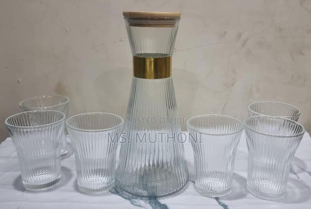 Clear Glass 7pc Water Set - thumbnail 4