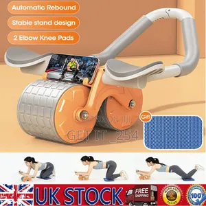 2 Elbow Pad Automatic Rebound Fitness Abdomenal Wheel Roller
