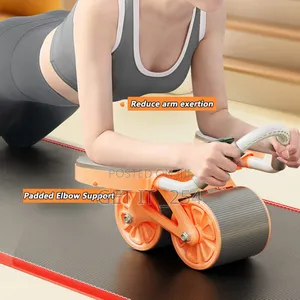 2 Elbow Pad Automatic Rebound Fitness Abdomenal Wheel Roller