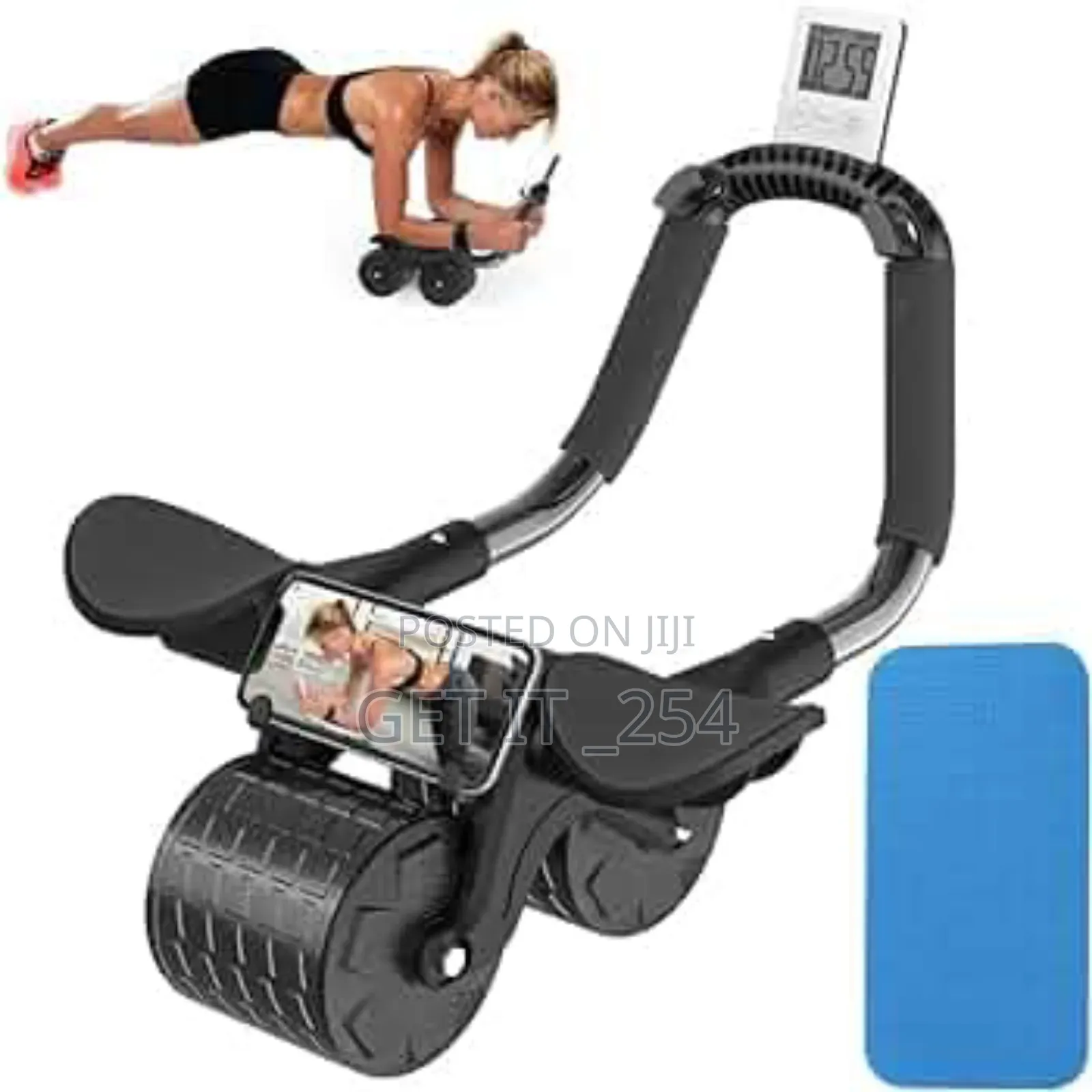 2 Elbow Pad Automatic Rebound Fitness Abdomenal Wheel Roller
