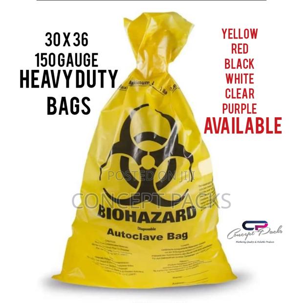 50pcs 30 X 36 Autoclavable Biohazard Disposable Bags.