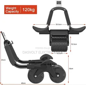2 Elbow Pad Automatic Rebound Fitness Roller