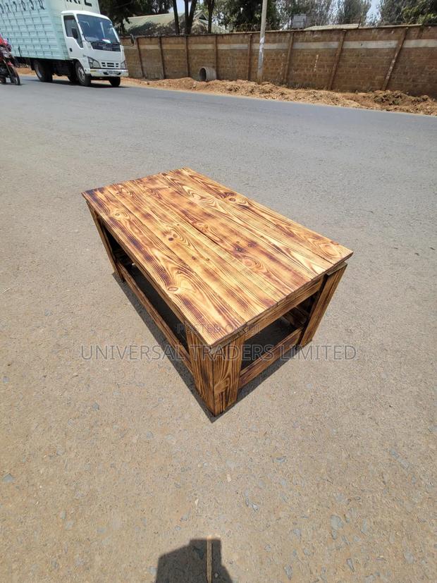 Coffee Table - Torched Design - main view