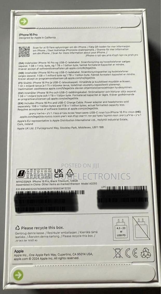 New Apple iPhone 16 Pro 128 GB Black - thumbnail 2