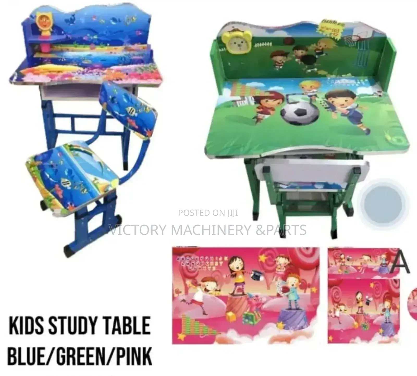 Kids Study Table Blue/Green/Pink Available