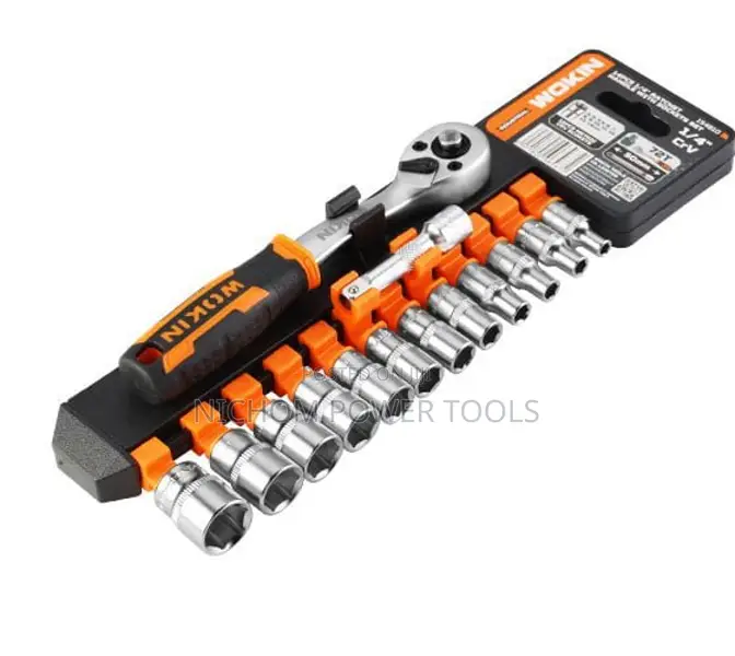 Wokin 154810 14 PCS 1/4" Ratchet Handle With Sockets Set