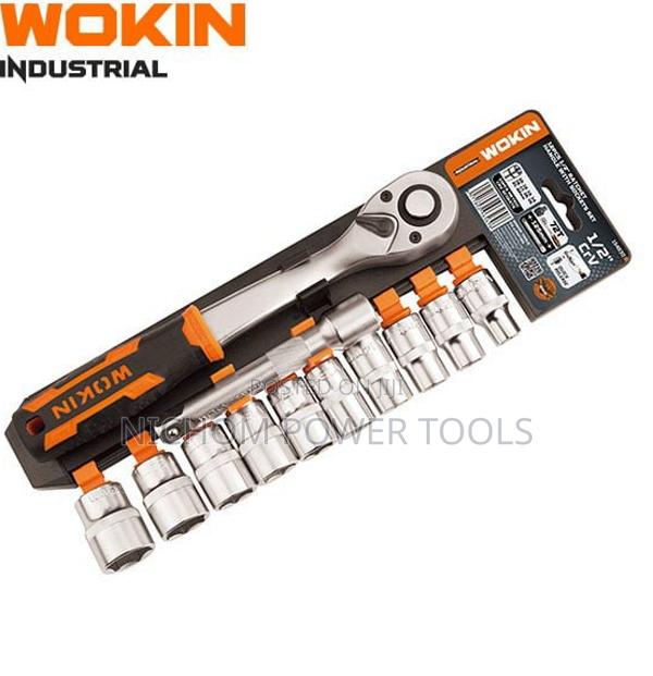 Wokin 154830 12 PCS 1/2" Ratchet Handle With Sockets Set