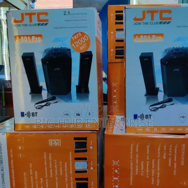JTC 2.1ch Multimedia Speaker-12,000w-J-801 Pro+Free Mic
