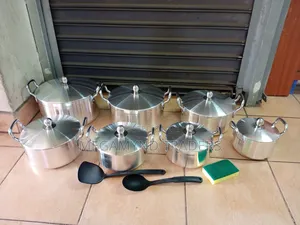 7pc Aluminium Sufuria With Handle and Lid