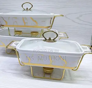 3pcs Ceramic Food Warmers /Serving Dishes