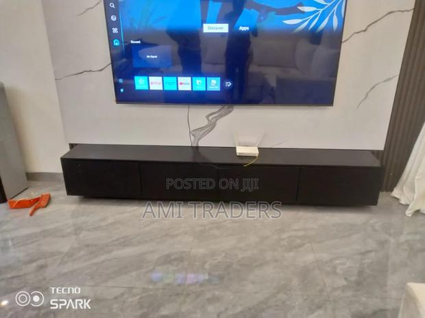 Black Floating Tv Cabinet (8ft) - main view