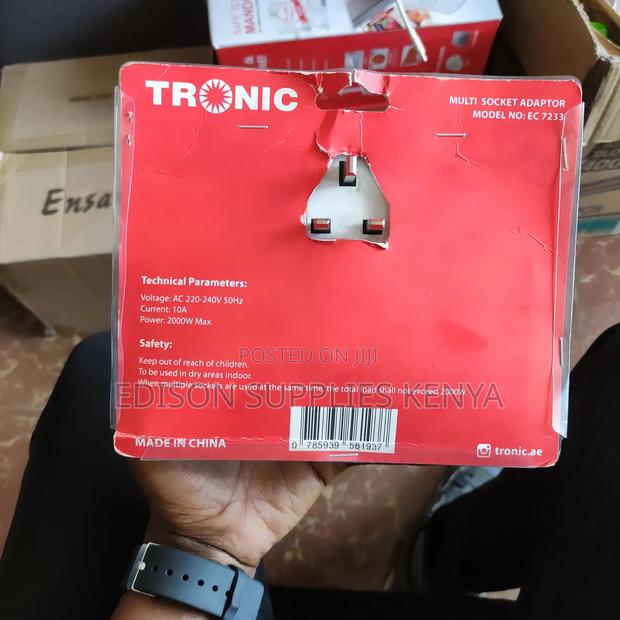 Tronic 3 Way Multi Socket Adaptor, Multiplug Socket - thumbnail 3