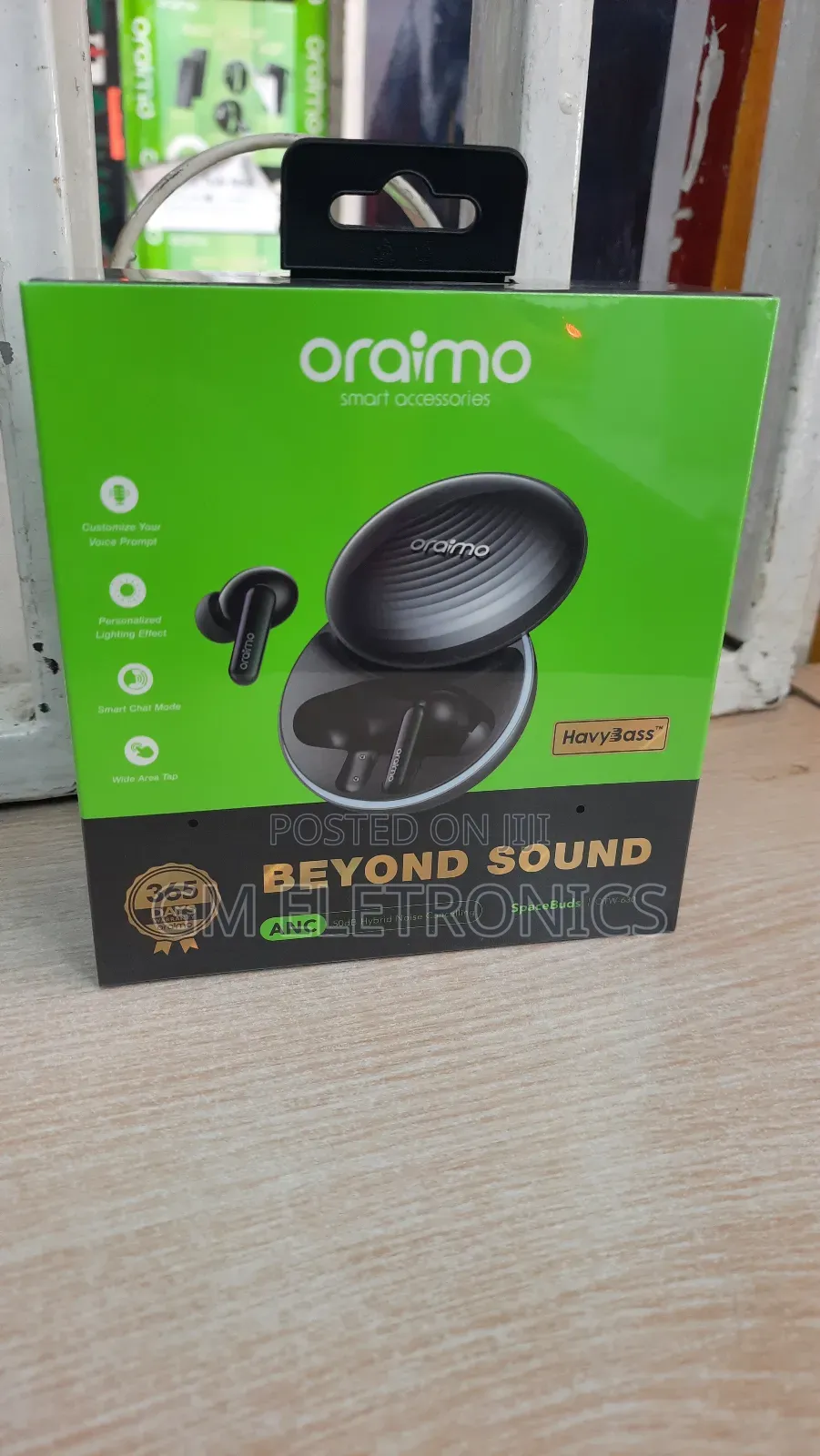 Oraimo Spacebuds TWS With Hybrid Noise Cancellation(Black)