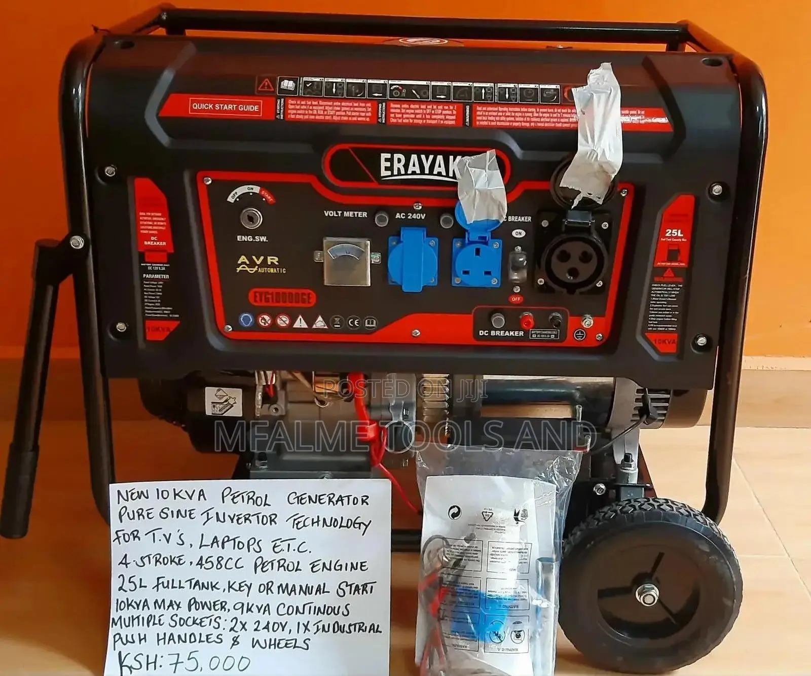 Petrol Generator Pure Sine Wave Technlogy Silent 458cc 10kva