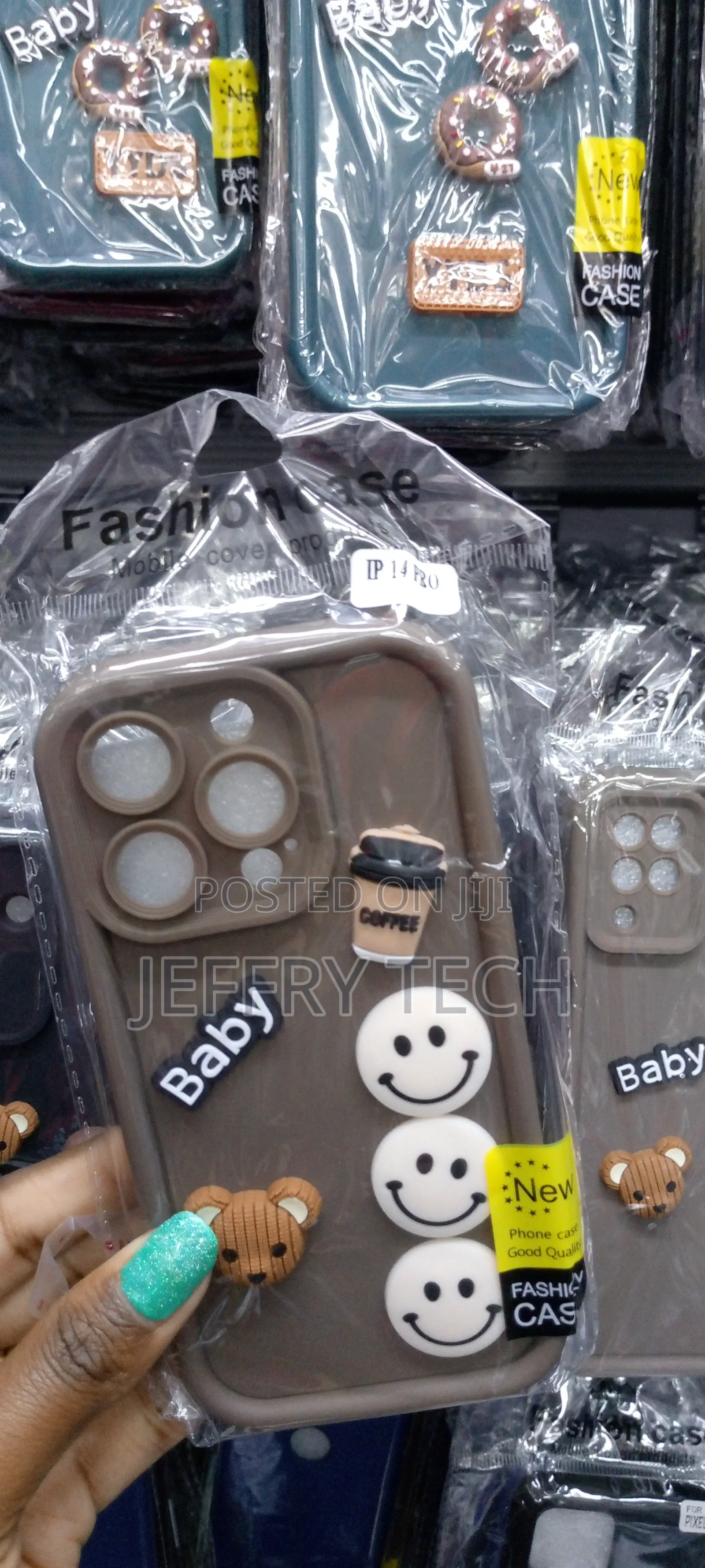 Chocolate Doll Coffee Little Bear Cartoon for iPhone 14 Pro
