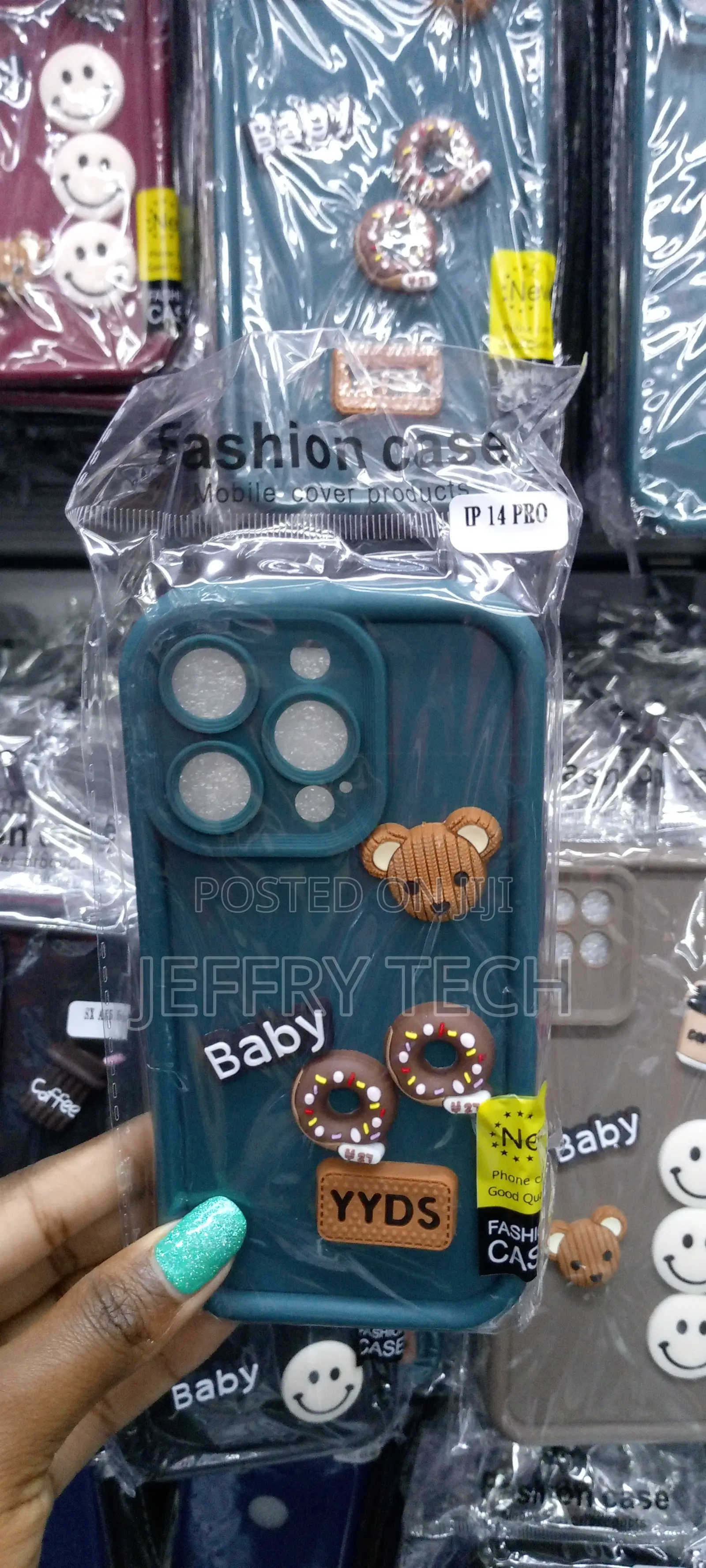 Excellent Greencoffee Bear Cartoon Case for iPhone14 Pro