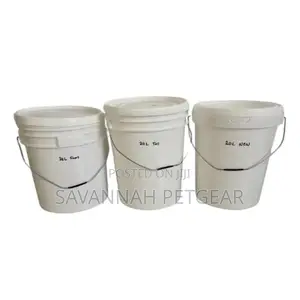 Quality 20L Plain White Plastic Short Bucket - MOQ 100pcs