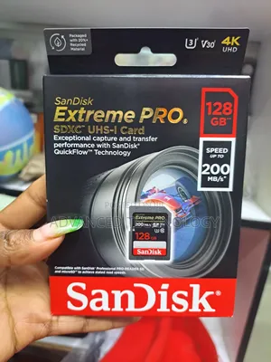 Sandisk 128gb Camera Sd Card 200mbs