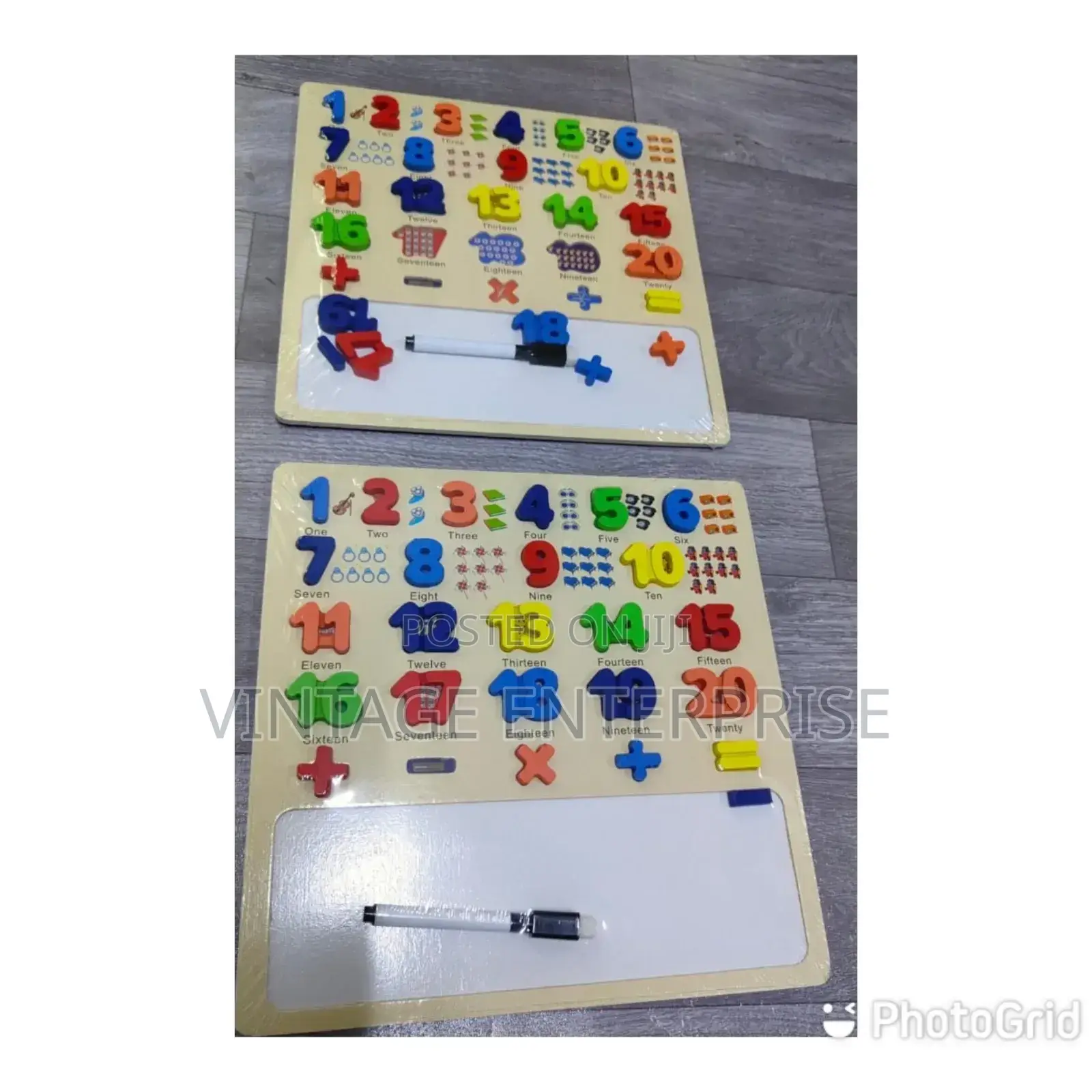 Big Sized Wooden Numbers With Pen and Eraser