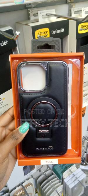 iPhone 13 PRO MAX Magsafe Stand Leather Back Case Cover - thumbnail 2