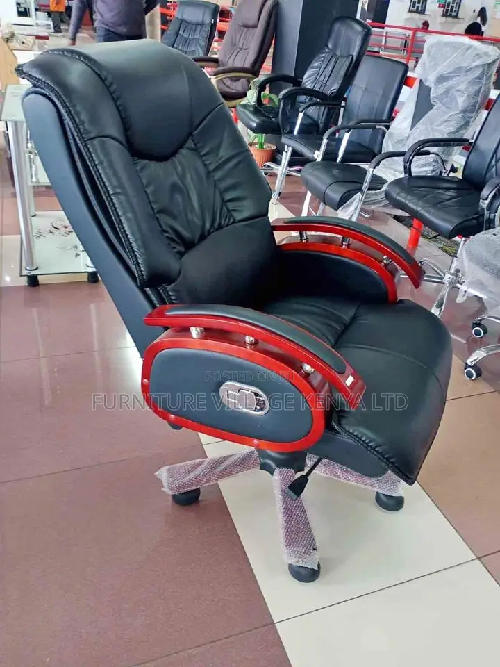 Director's High-Back Leather Executive Office Seat