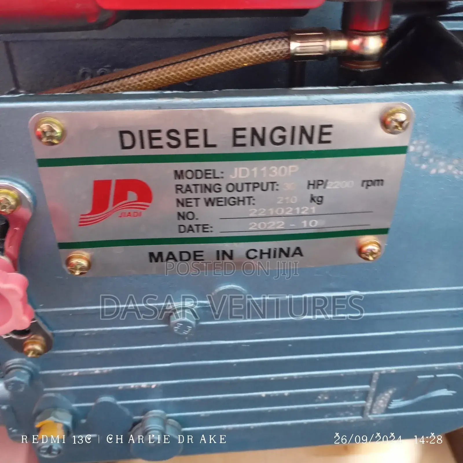 JD Engine 30hp - Jd1130p Manual Start