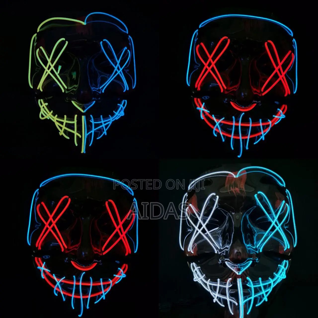 Light Up Halloween Unisex Mask