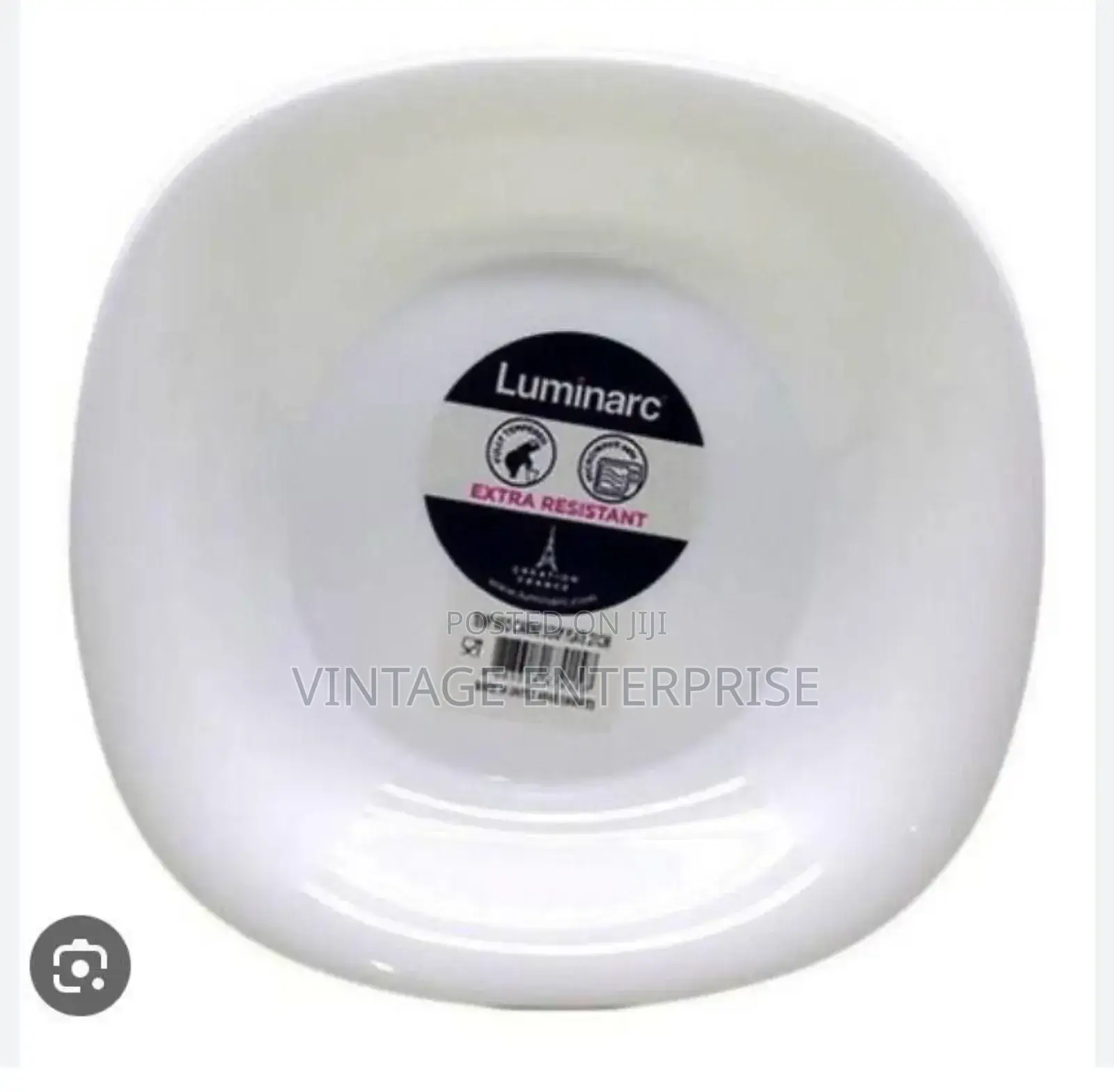 6 Set of Luminarc Square White Plate
