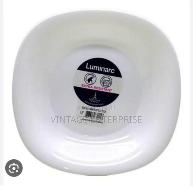 6 Set of Luminarc Square White Plate