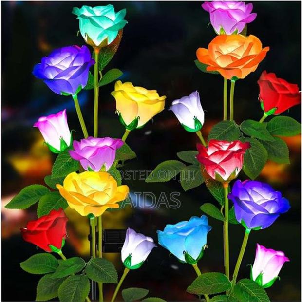 Solar Powered Flower Lights for Garden Decoration - main view