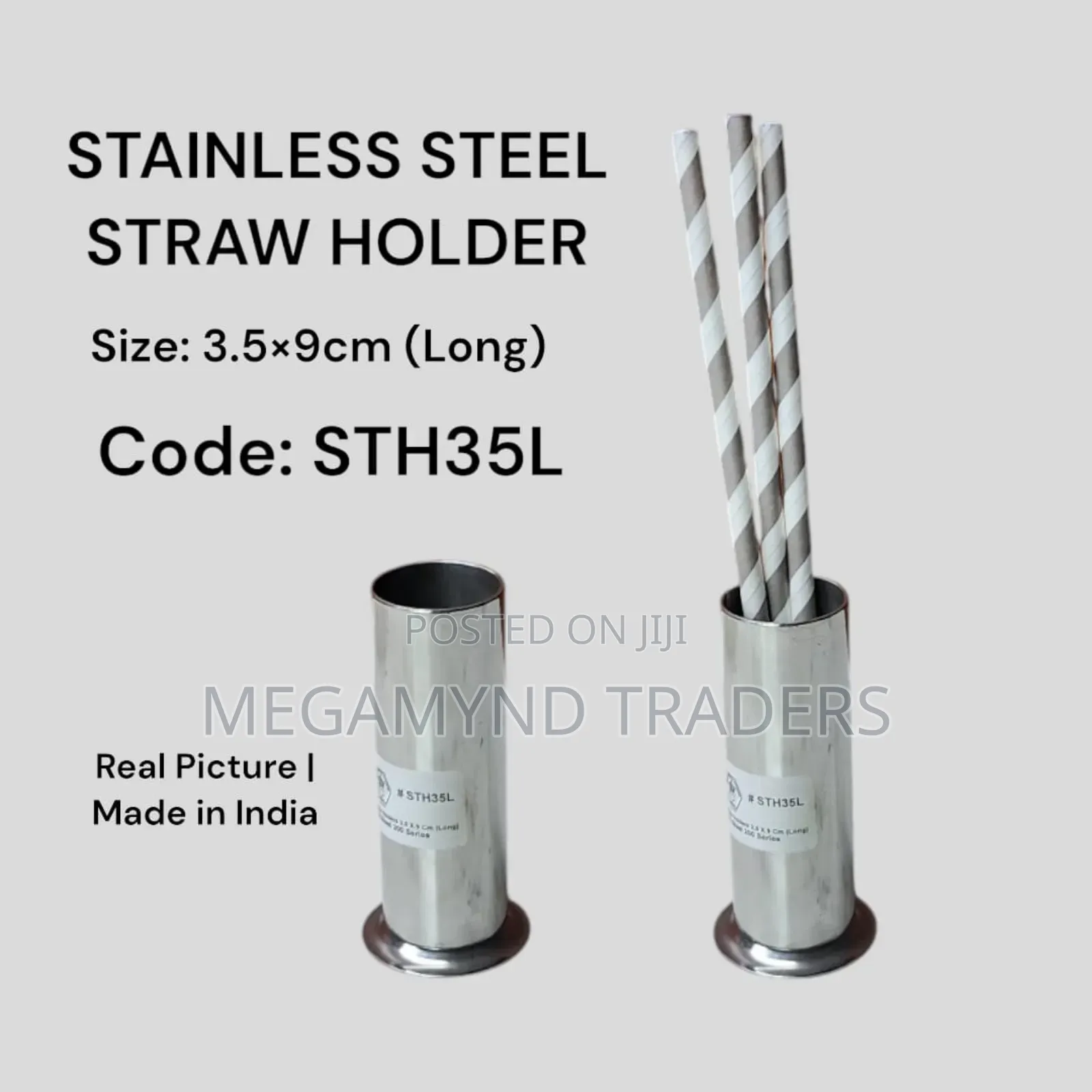 Stainless Steel Straw Holder Height 9cm