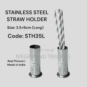 Stainless Steel Straw Holder Height 9cm