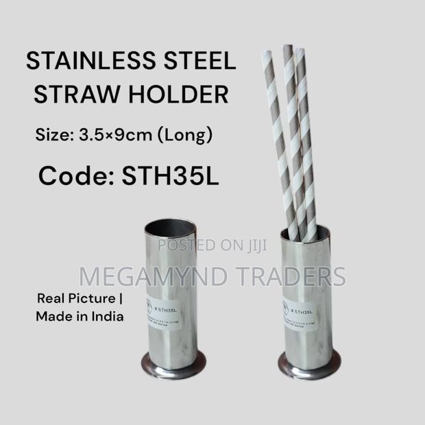 Stainless Steel Straw Holder Height 9cm - main view