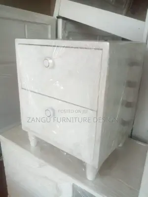 Side Table White Mobile Pedestal