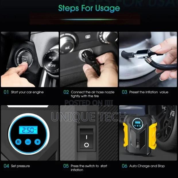 Smart Digital Tire Pump With Pressure Gauge