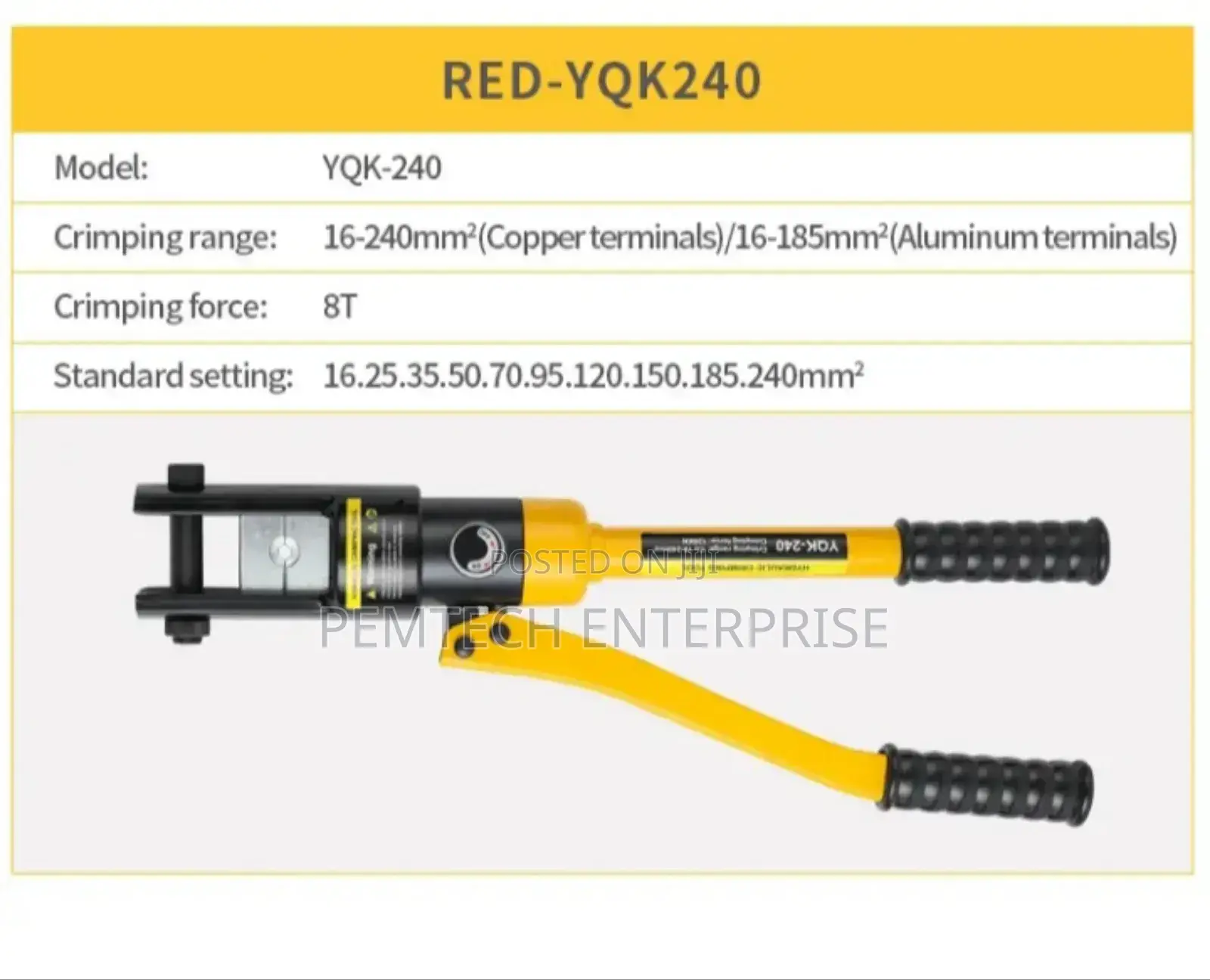 YQK 240mm2 Crimping Tool 16-240mm2