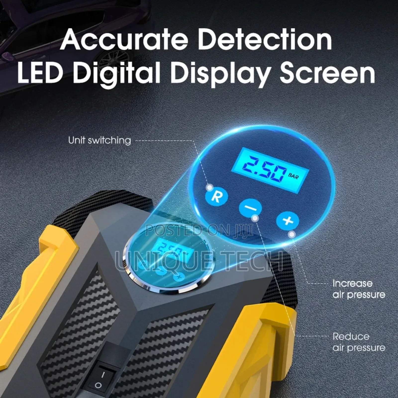 Heavy-Duty Digital Tire Inflator With Pressure Display